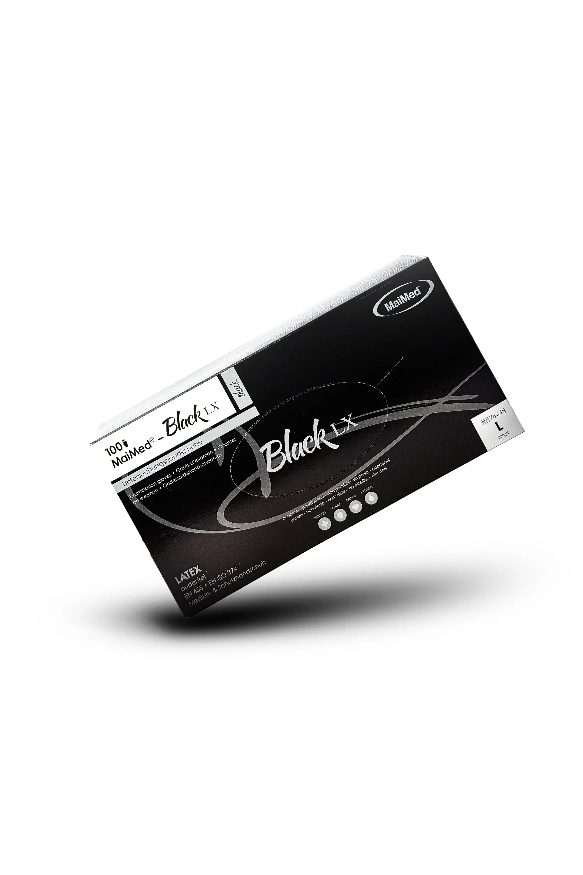 Latex Gloves Black Powder Free