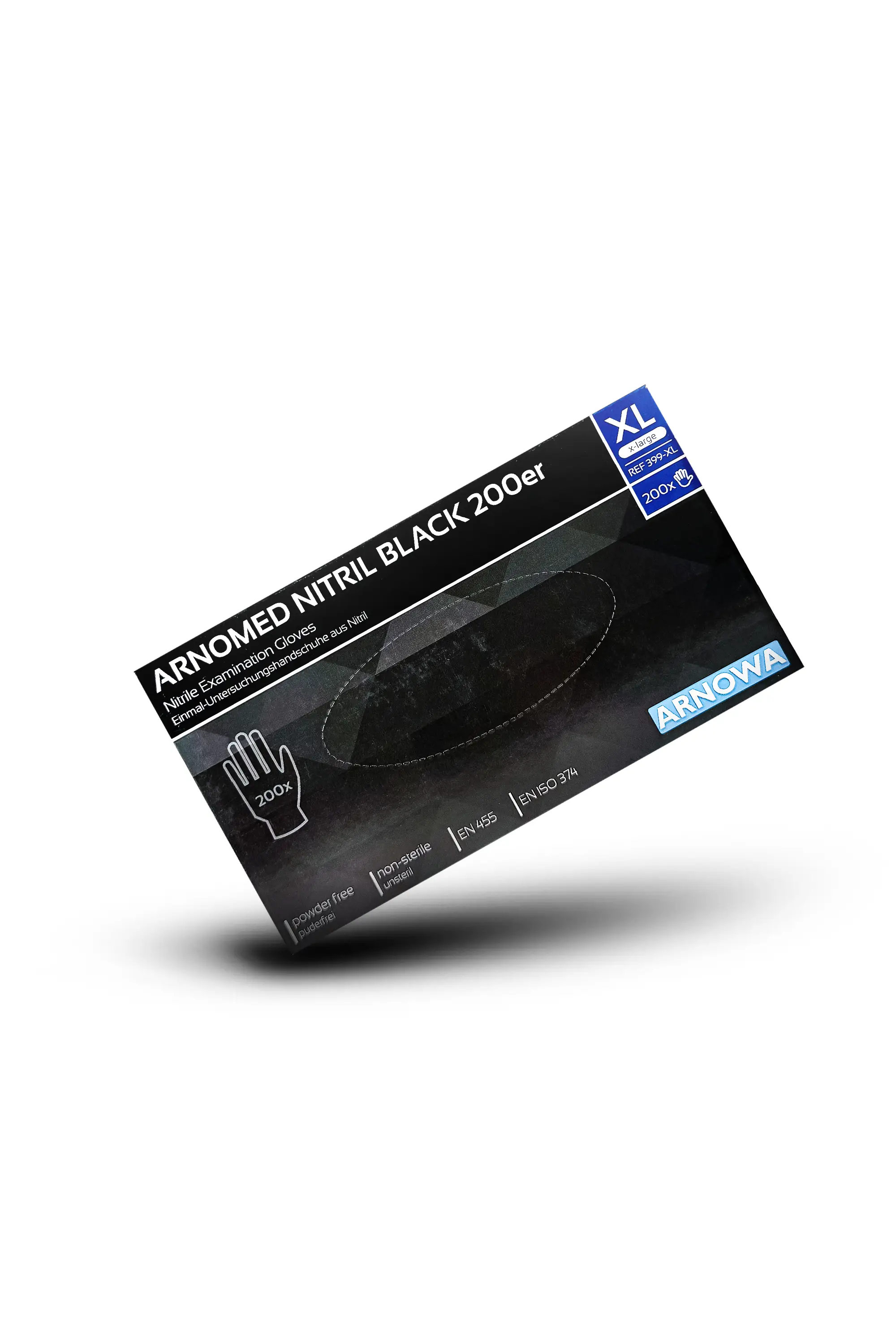 ARNOMED Nitrile Gloves black 200pc Box