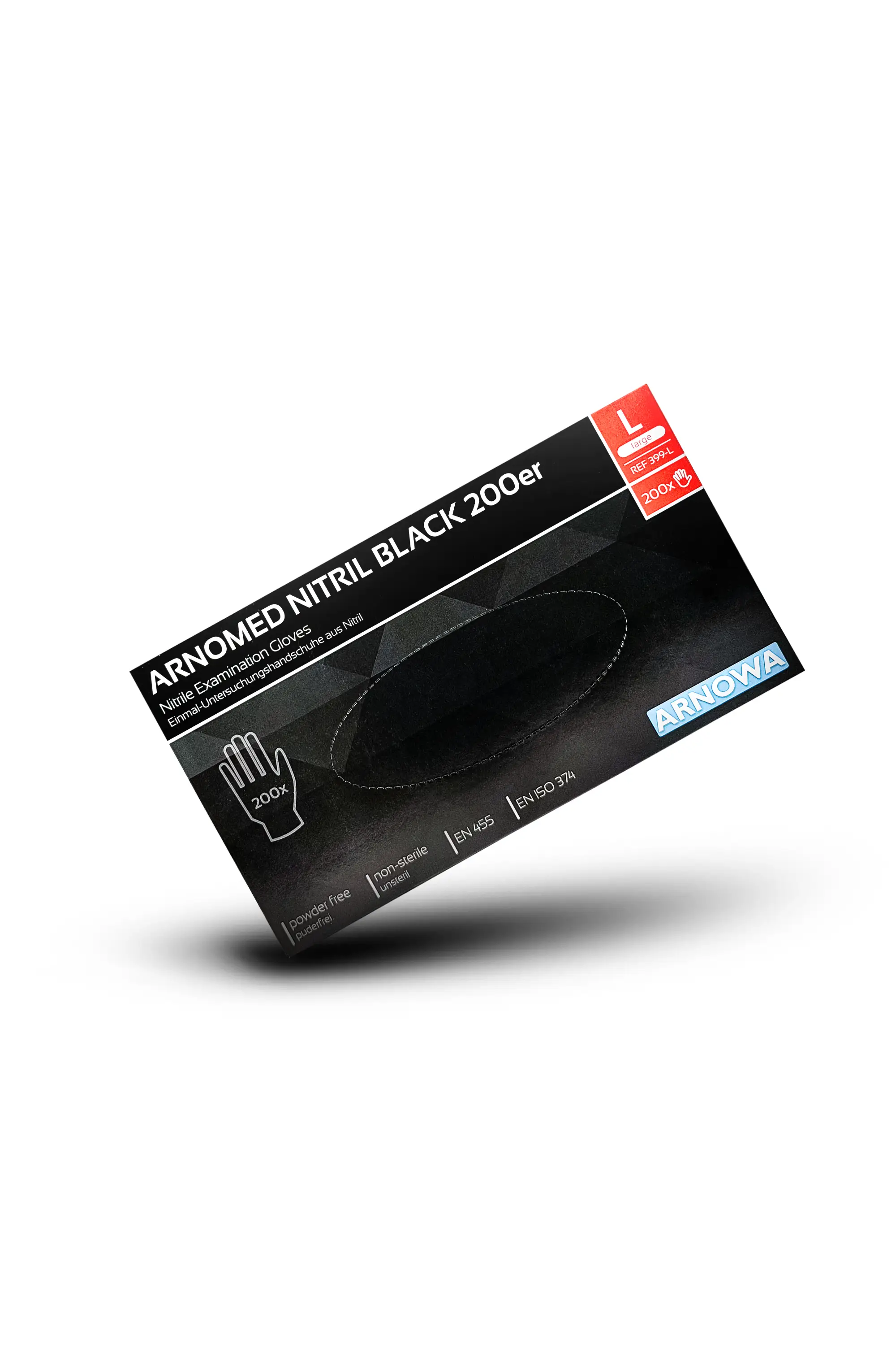 ARNOMED Nitrile Gloves black 200pc Box